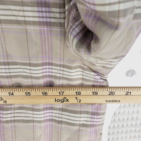 Coach Est. 1941 Purple Quilted Snap-Front Jacket With Collar & Pockets Womens M - Picture 6 of 10